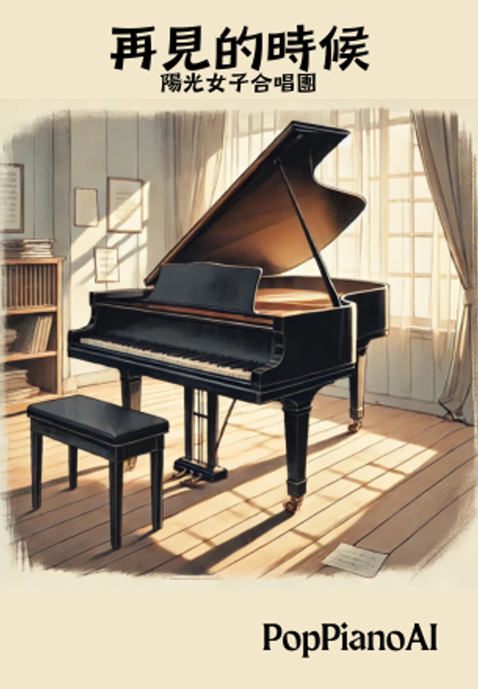 洪佩瑜 - 再見的時候 (陽光女子合唱團) by PopPianoAI