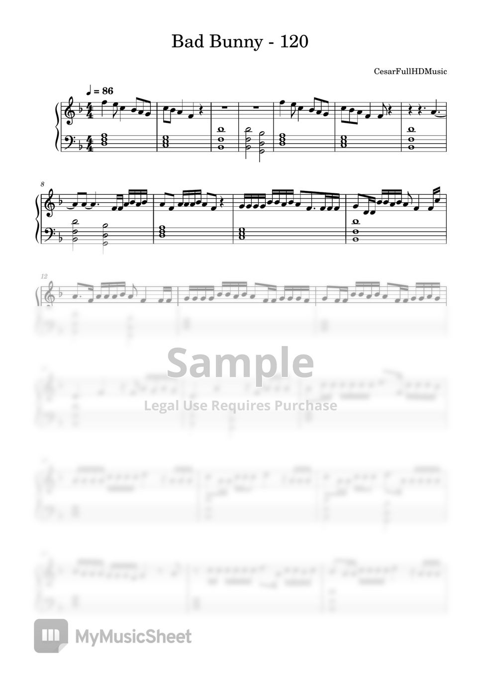 bad-bunny-120-partition-musicale