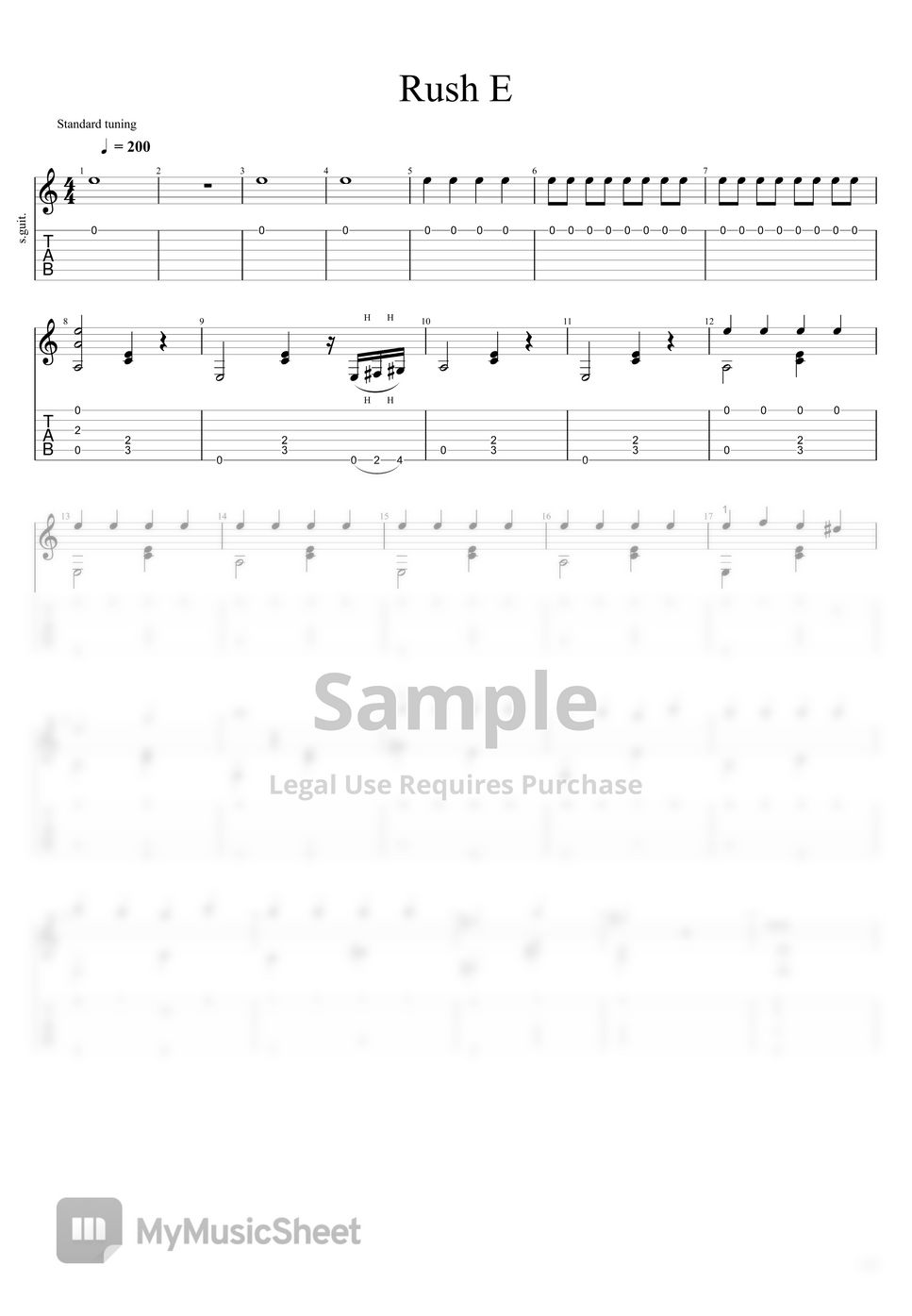 Sheet Music Boss Rush E 타브 By Solacoustic 