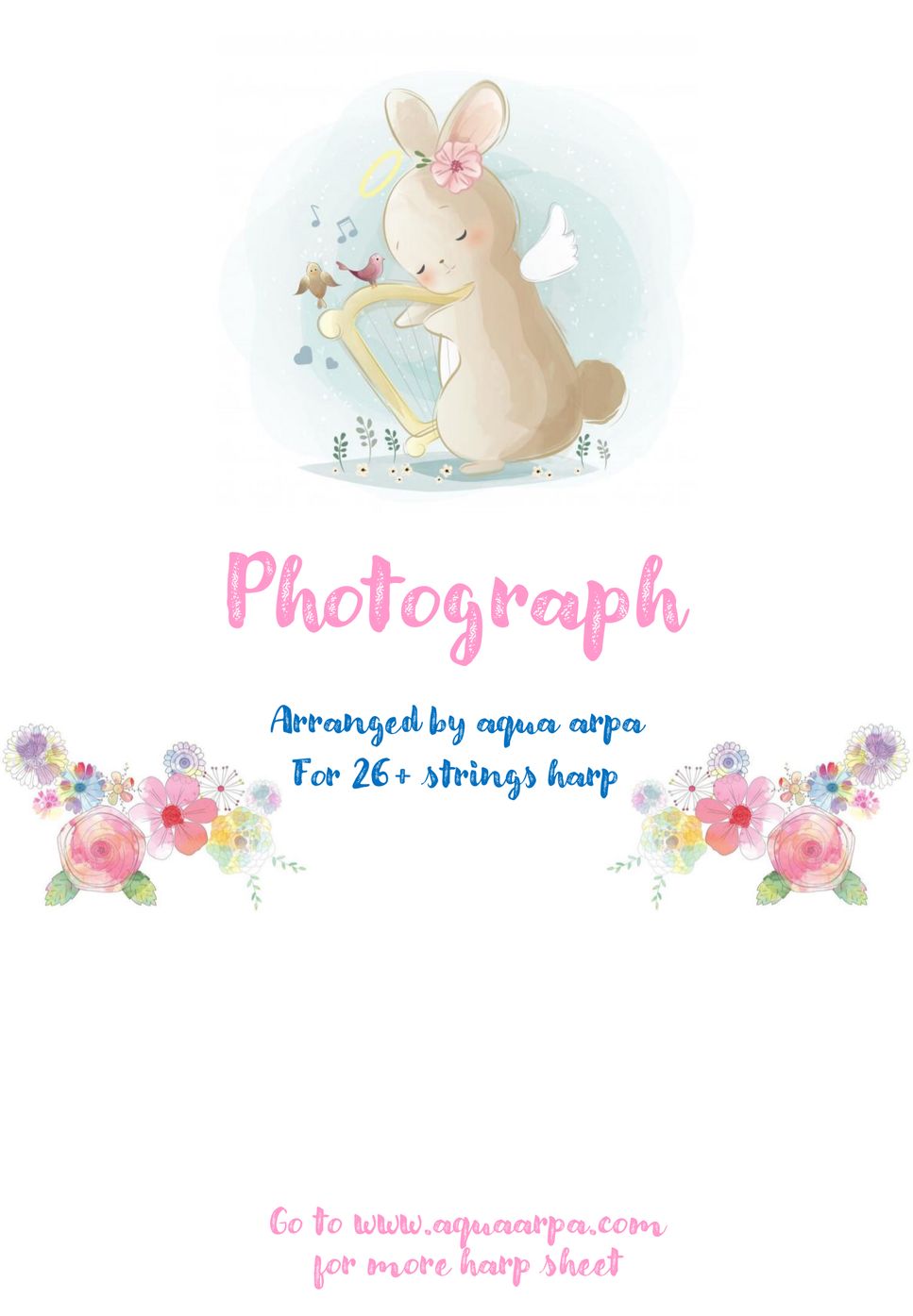 Ed Sheeran [Harp豎琴] Photograph 楽譜 by aquaarpa