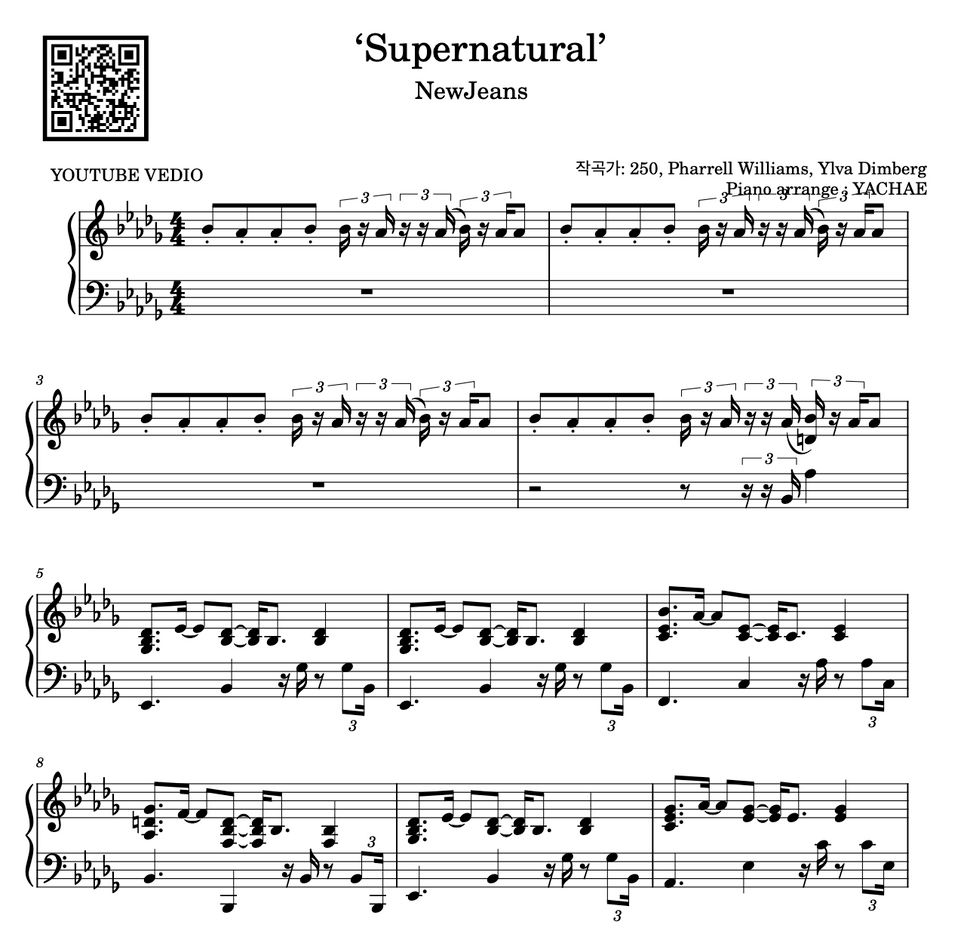 NewJeans Supernatural Piano.ver by YACHAE
