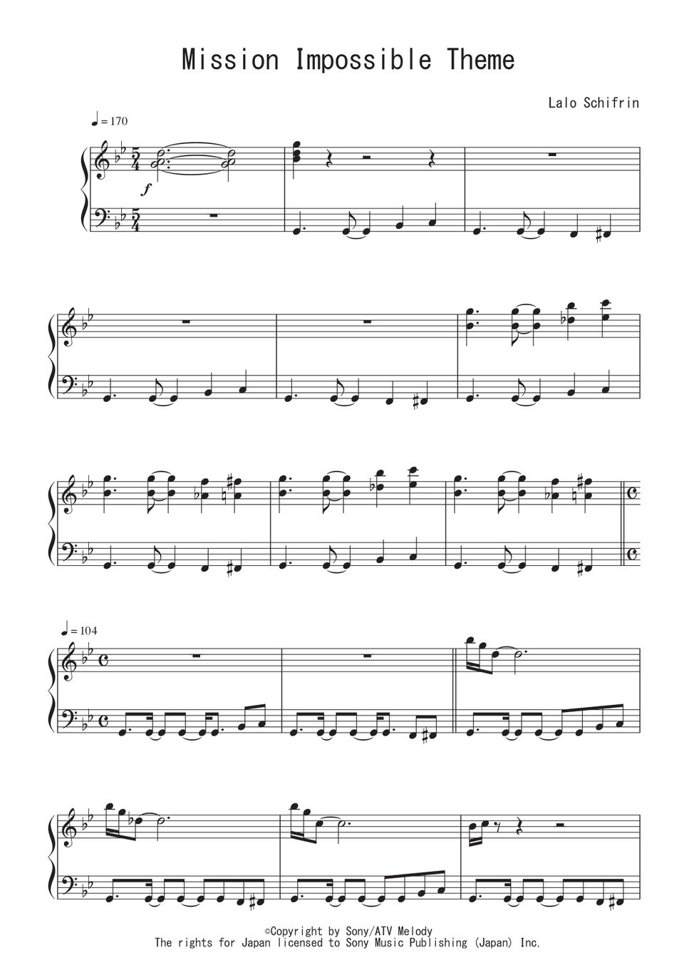 譜 MUFB501 輸入 ミッション:インポッシブル（同名映画主題曲）（フレックスバンド）〔Mission:ImpossibleThem ／ ミュージックエイト 譜 MUFB501 輸入 ミッション:インポッシブル（同名映画主題曲