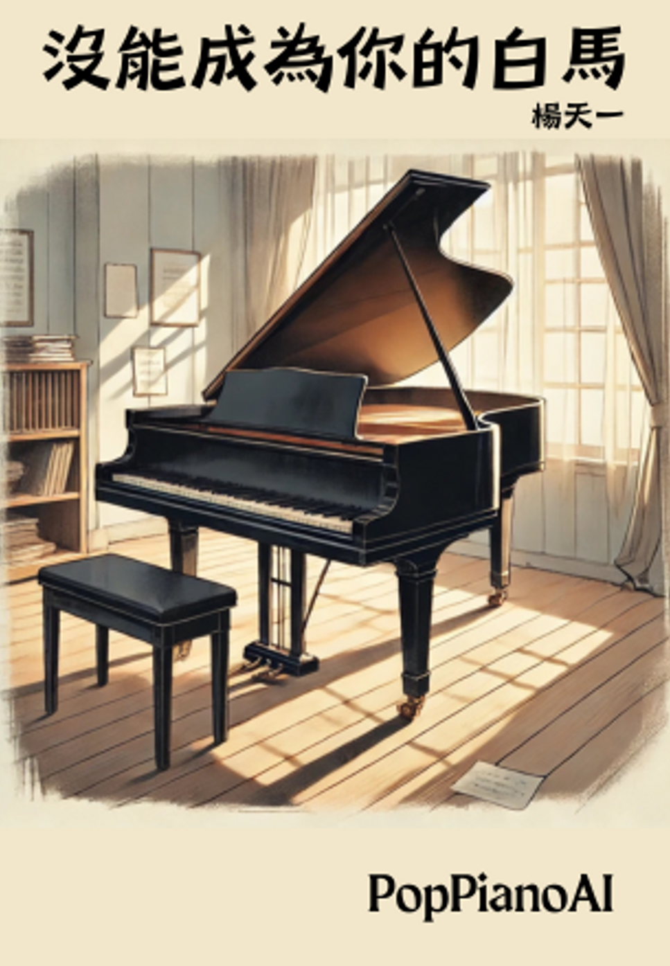 楊天一 - 沒能成為你的白馬 Piano نوتة موسيقية PDF | PopPianoAI | mymusic5