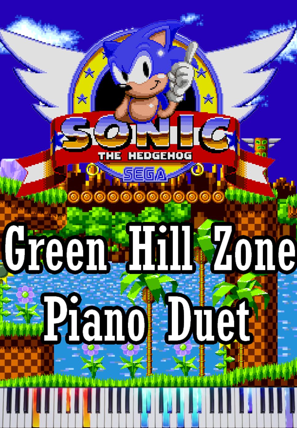 Sonic - Green Hill Zone  Piano Tutorial 