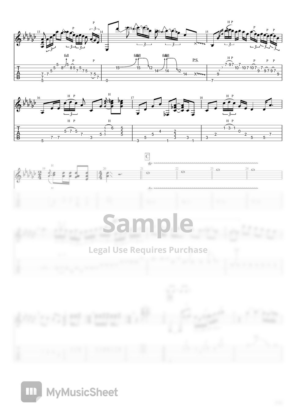 Jimi Hendrix Little Wing Extended TAB by Kfir Ochaion