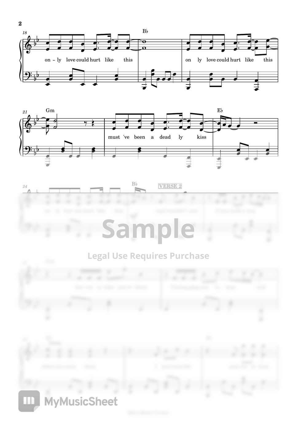 Paloma Faith - Only Love Can Hurt Like This (piano sheet music) แผ่น by ...
