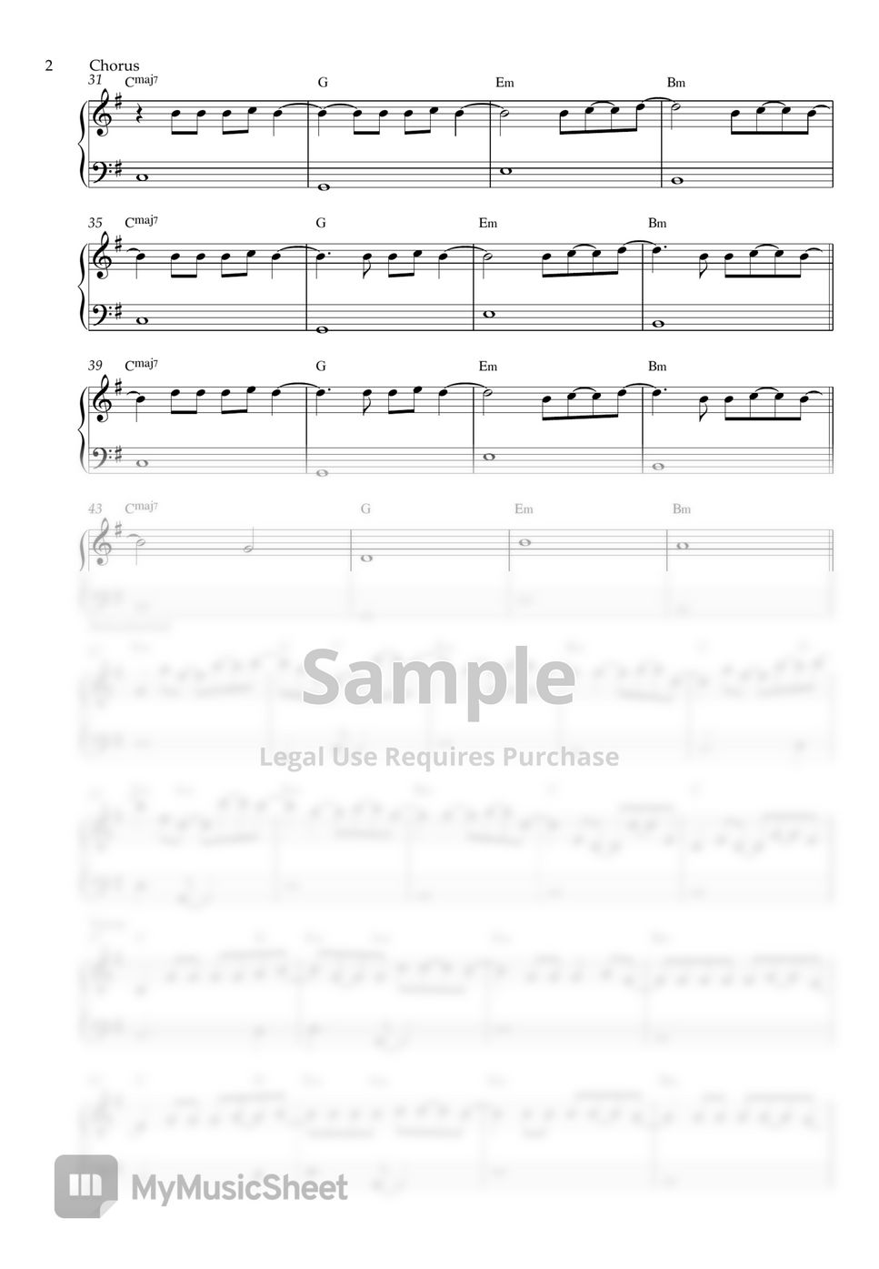 Tom Odell Another Love Easy Piano Sheet 樂譜 By Pianella Piano 6500