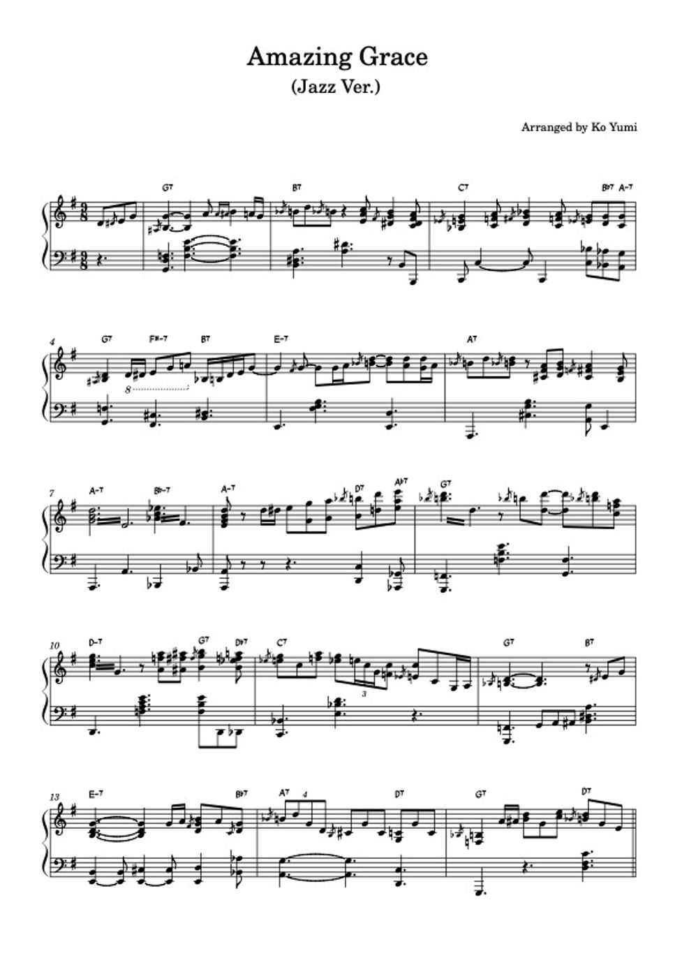 Traditional American Melody - Amazing Grace (Jazz Ver.(Blues)) by KoYumi Music