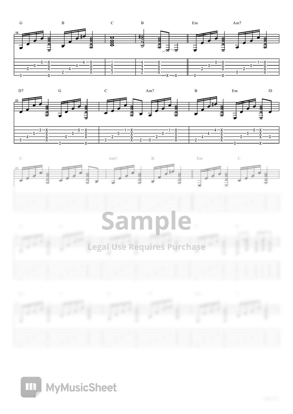 TAEYEON(태연) - Four Seasons(사계) Guitar TAB