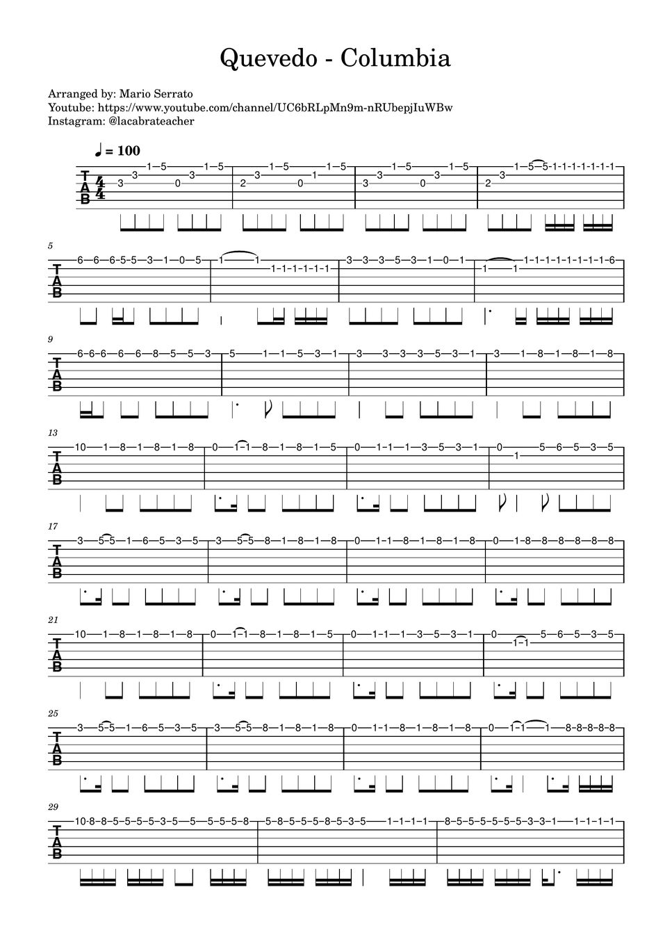 Quevedo Columbia Sheets by Mario Serrato