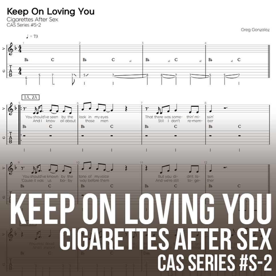 Cigarettes After Sex - Keep On Loving You by 기타선생