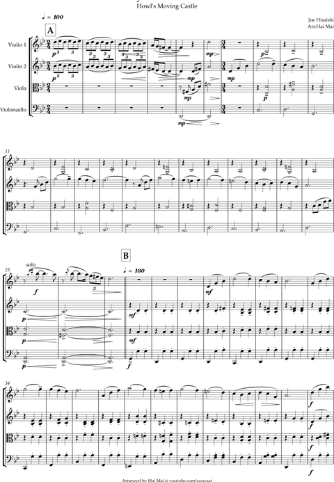 Merry Go Round of Life - String Quartet