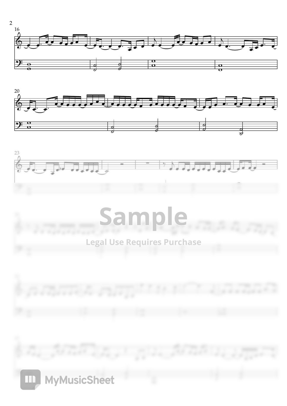 Bruno Mars When I Was Your Man (Easy Version) Spartito by C Piano