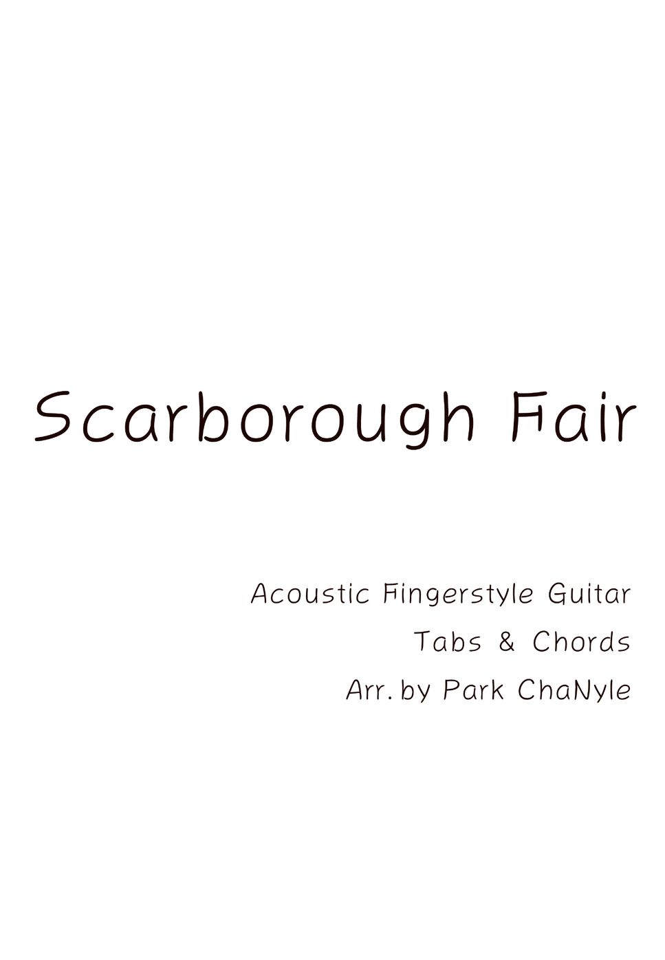 Simon Garfunkel Scarborough Fair Acoustic Fingerstyle Guitar Tab