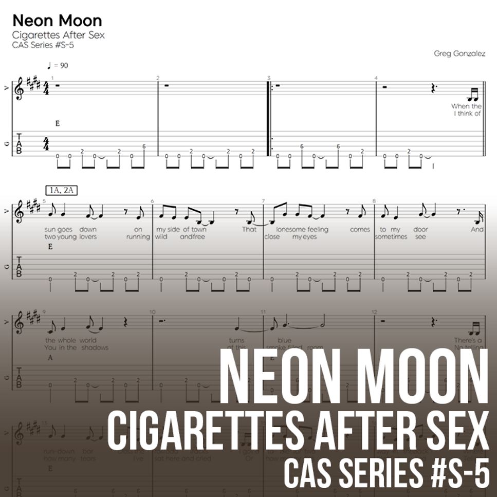 Cigarettes After Sex - Neon Moon by 기타선생
