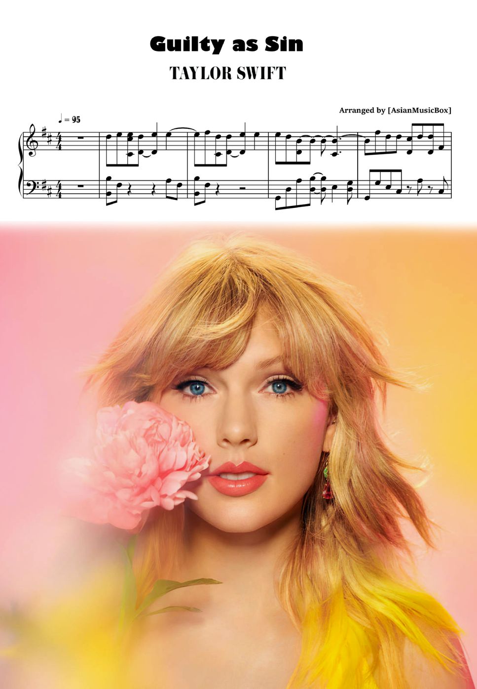 Taylor Swift - Guilty as Sin? (Sheet, MIDI, MultiTracks & WAV) by AsianMusicBox