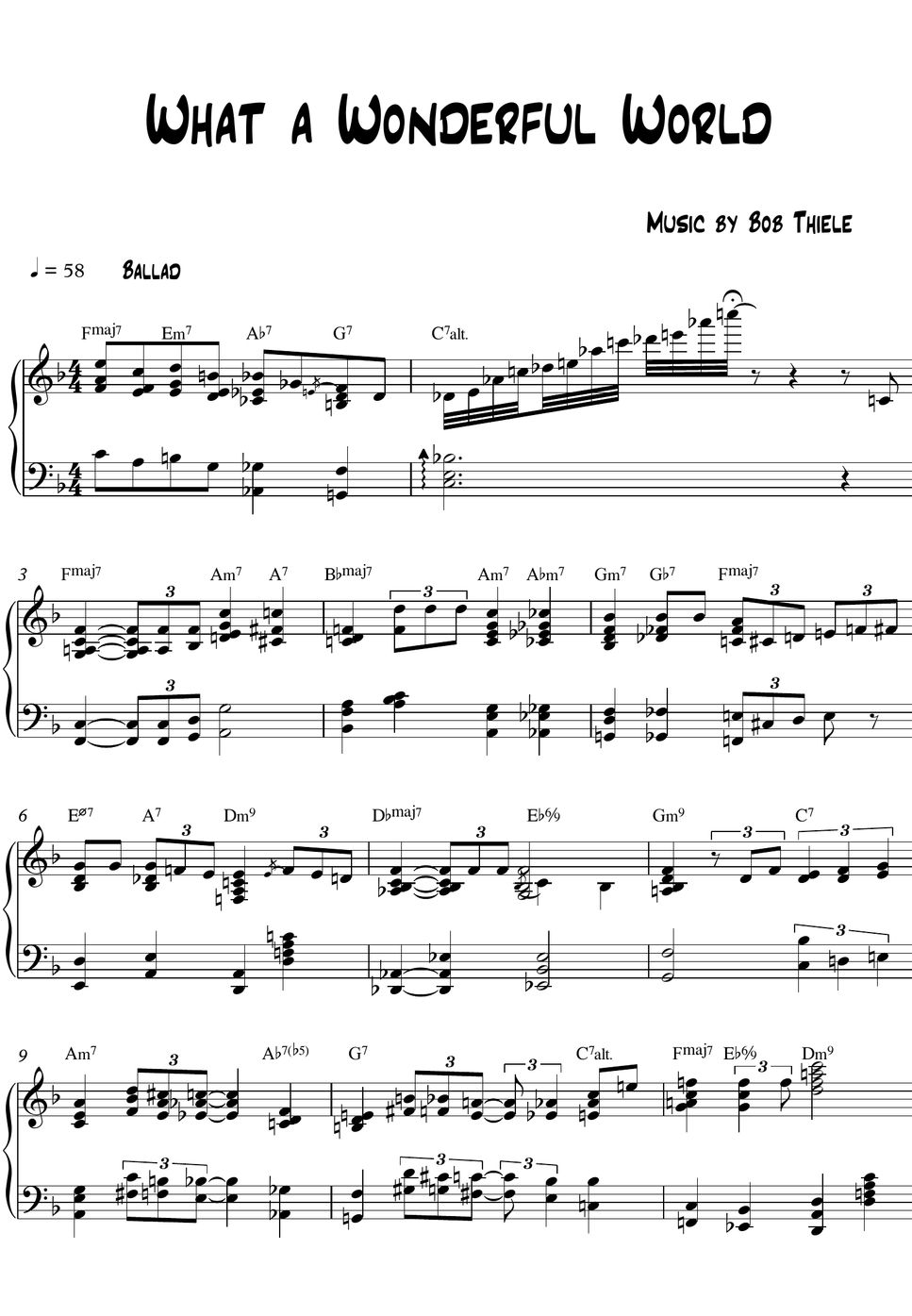 Louis armstrong what a wonderful world jazz ballad nuty by miwha