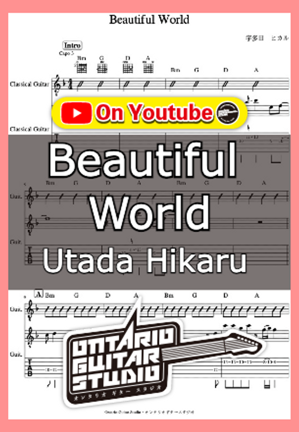 Neon Genesis Evangelion - Beautiful World by Ontario Guitar Studio