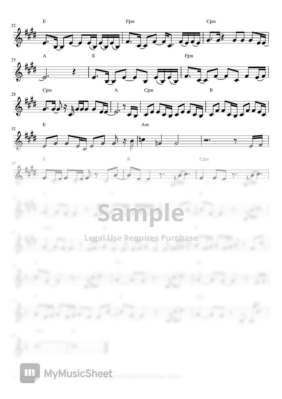 Disney Moana OST How Far I'll Go (Flute Sheet Music) 樂譜 by sonye flute