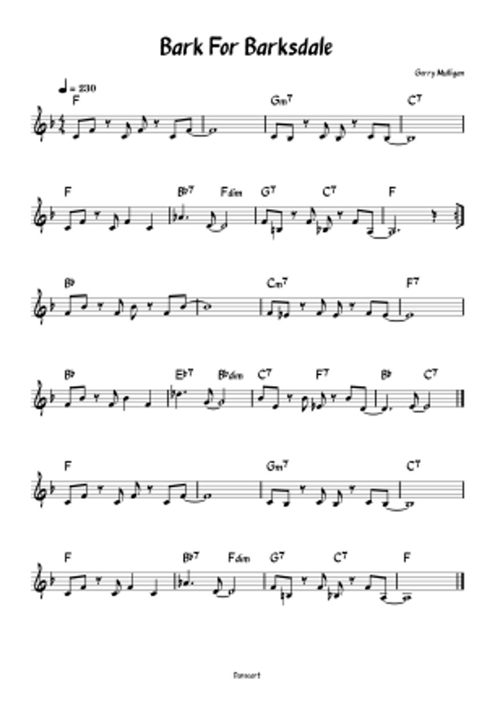 Gerry Mulligan Bark For Barksdale Sheets by Won, Jong Hwa