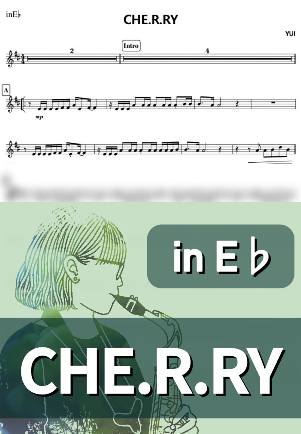 YUI - CHE.R.RY (E♭) by kanamusic