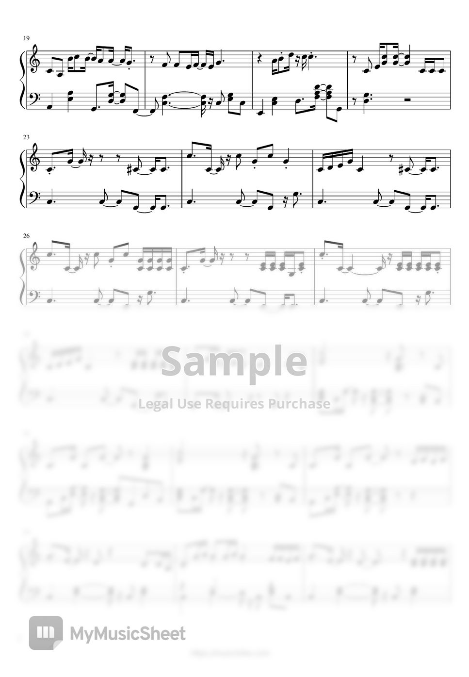 현아 (HyunA) 'FLOWER SHOWER' Piano Sheet + MP3 Blad