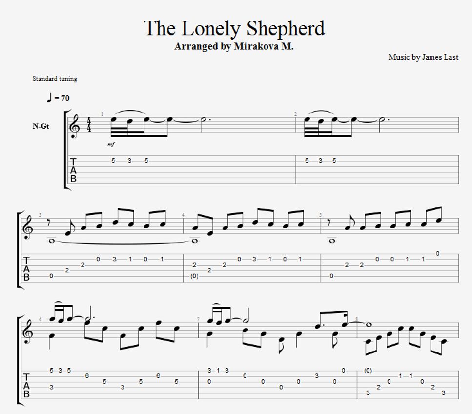 James Last - The Lonely Shepherd by Marina Mirakova