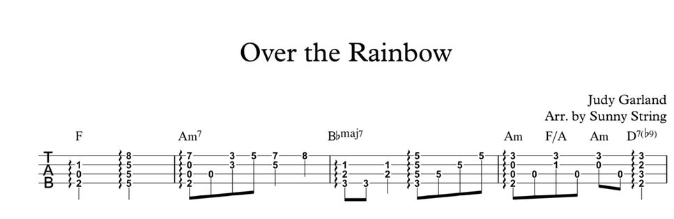 Judy Garland - Over the Rainbow (Over the Rainbow Ukulele Fingerstyle) by Sunny String