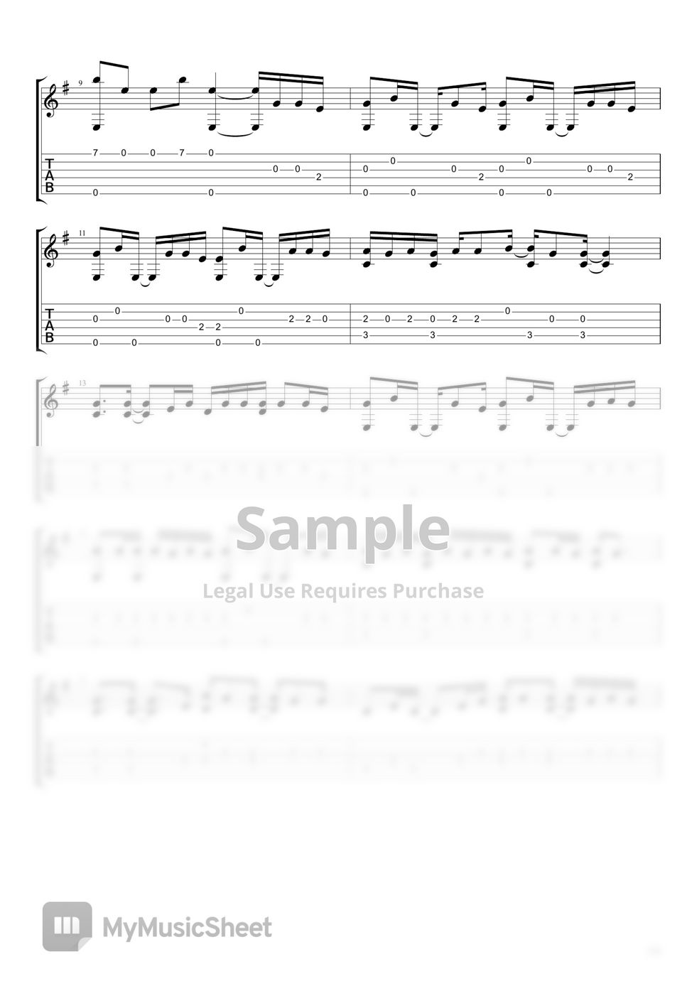 쉬운기타타브악보 약속의 네버랜드 約束のネバーランド (Opening Touch Off) TAB by Daniel K.