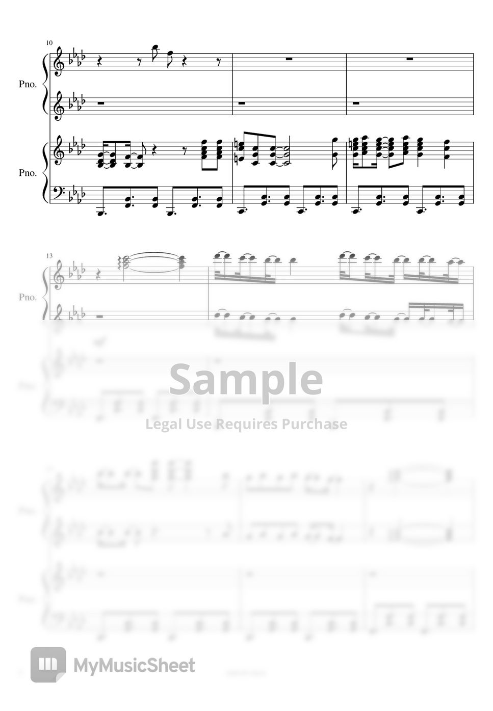 BTS JIMIN Filter (4hands) Sheet by TK Music