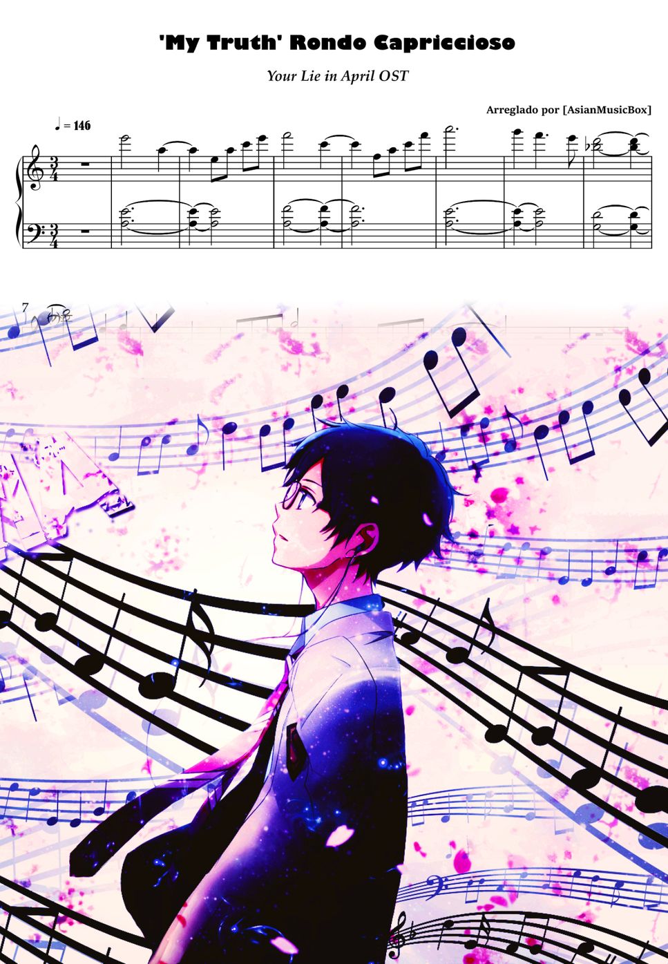 Your Lie in April OST - My Truth (Sheet, MIDI, Drums & WAV) Sheets by - Your Lie In April Full Ost Download