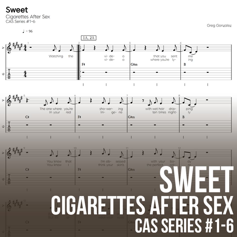 Cigarettes After Sex - Sweet Tab + 1staaf by WOORAM 기타선생