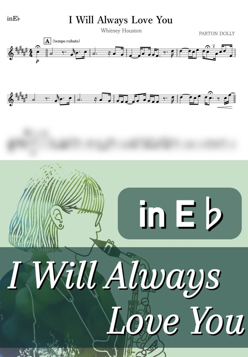 Whitney Houston - I Will Always Love You (E♭) by kanamusic