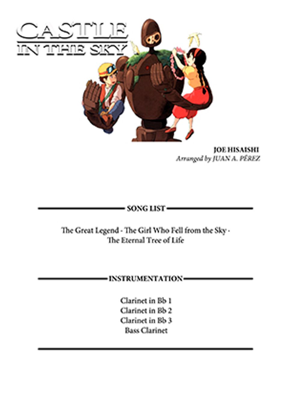 Joe hisaishi castle in the sky clarinet quartet sheets by juan a p rez