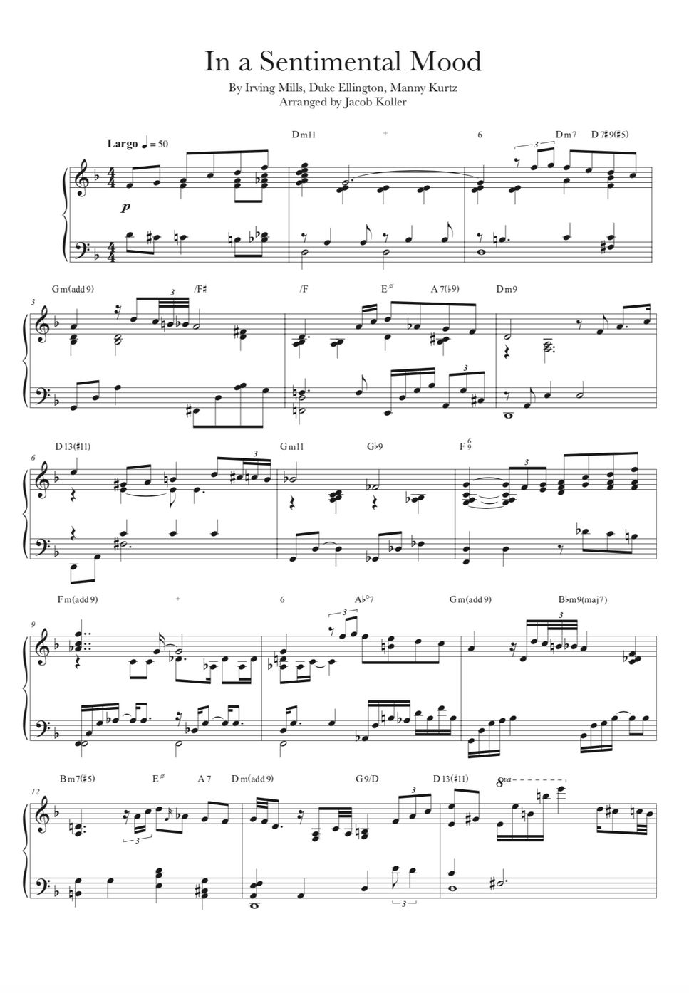 Duke Ellington - In a Sentimental Mood by Jacob Koller