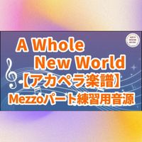 ディズニー映画『アラジン』 - A Whole New World (アカペラ楽譜対応♪メゾソプラノパート練習用音源)