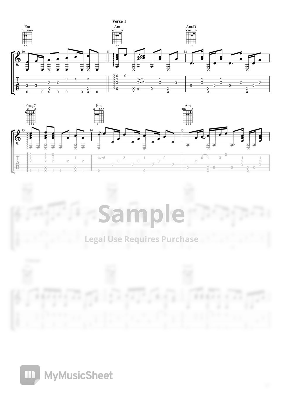 Michael Fingerstyle Guitar Careless Whisper TAB by