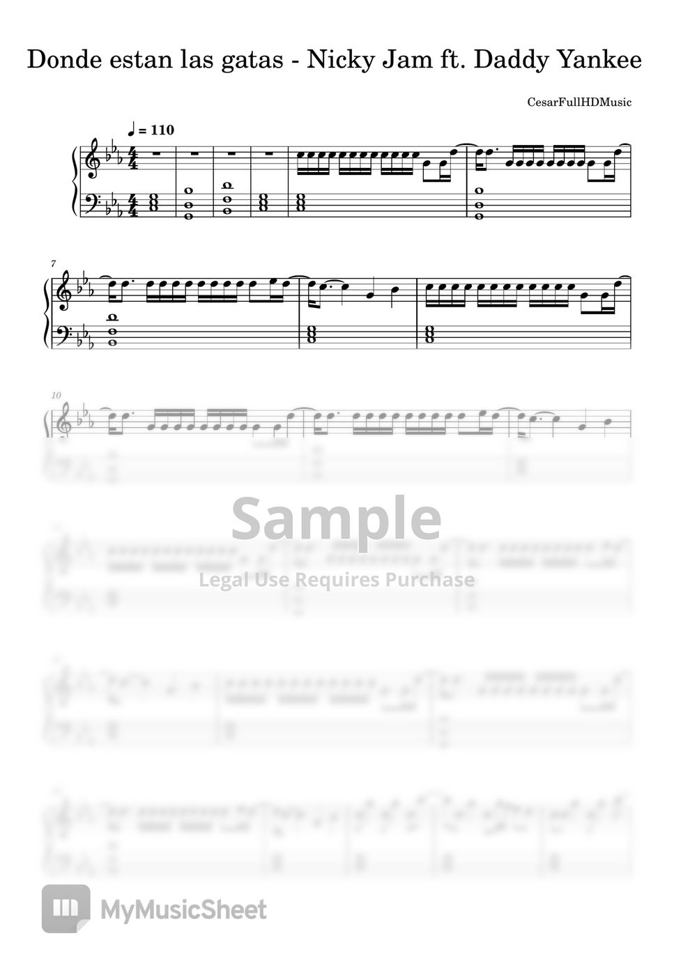 Nicky Jam Donde Estan Las Gatas Partitura nicky-jam-donde-estan-las-gatas-partitura