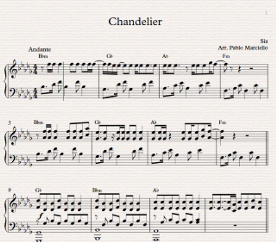 Sia - Chandelier (Piano balada) by Pablo Marciello
