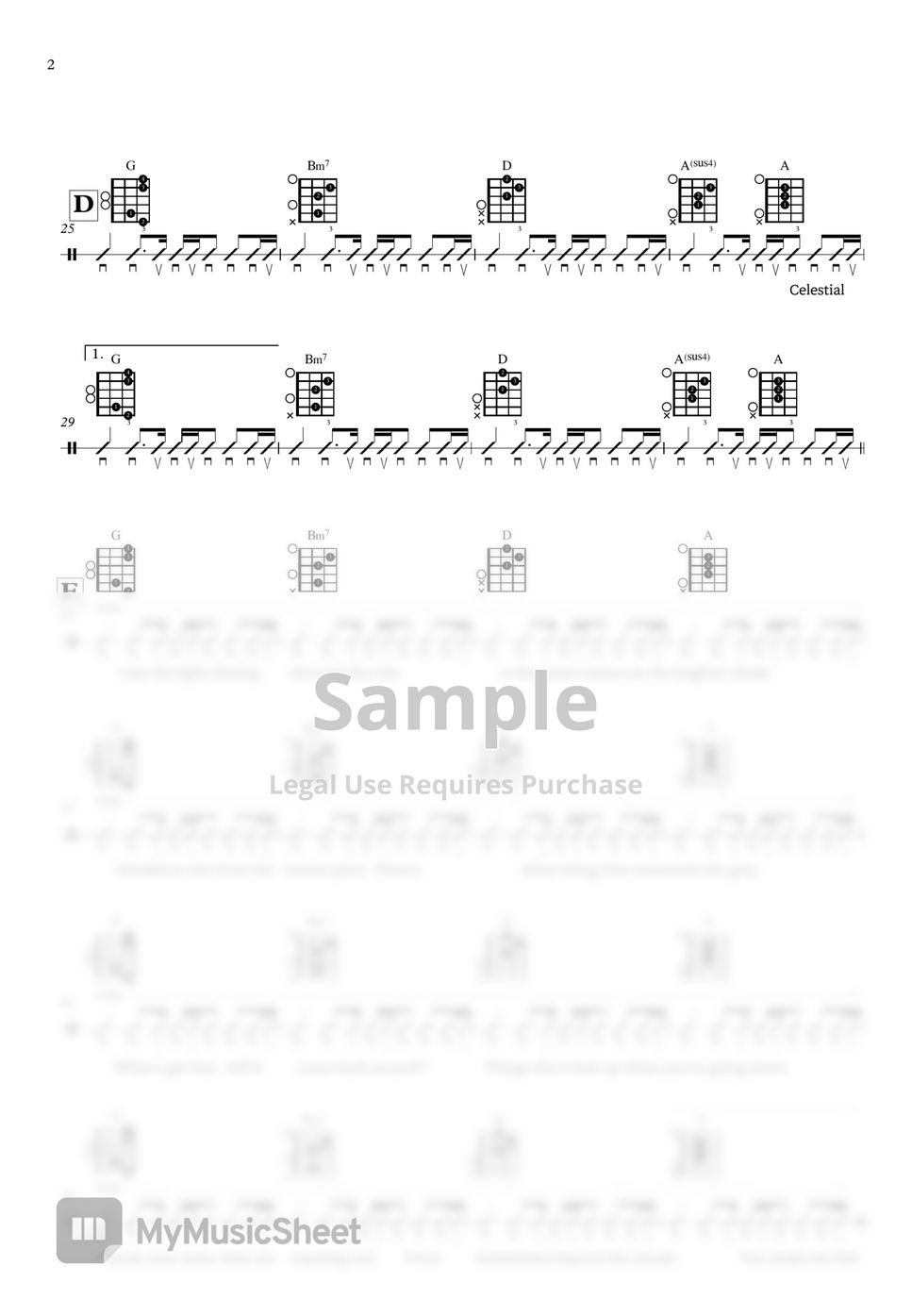 Ed sheeran Celestial (Guitar TAB) TAB by 서동욱
