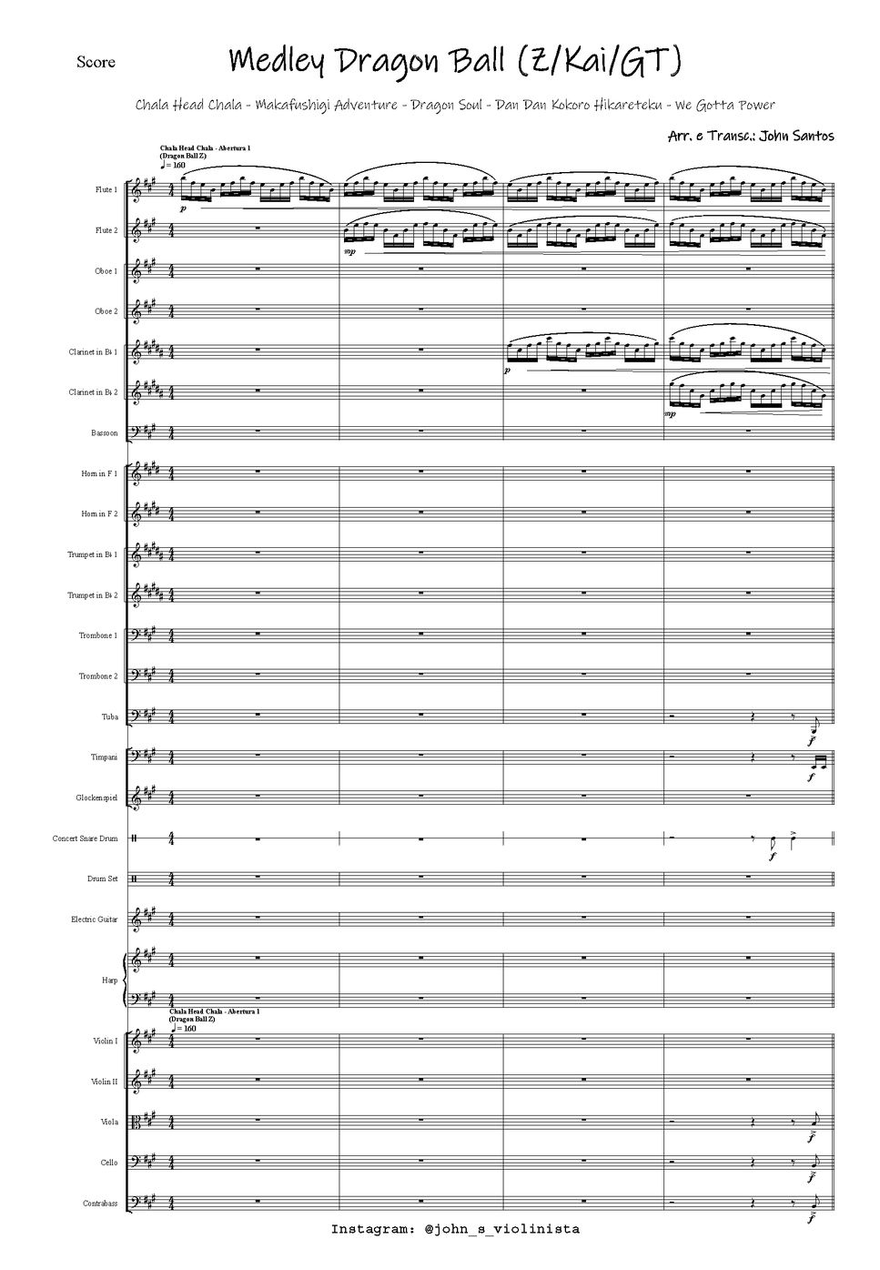 Dragon Ball Medley (Conductor + Set Parts) by John Santos