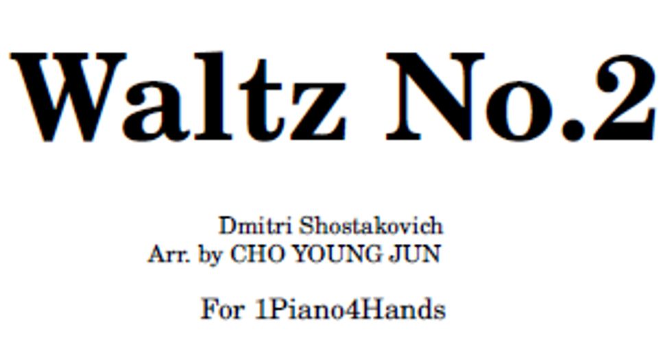 D.Shostakovich - Shostakovich waltz no.2 (1Piano4Hands) by Choyoungjun