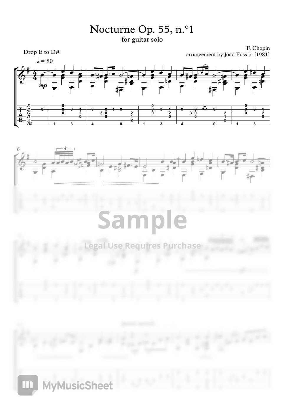 F Chopin Nocturne Op 55 N 1 By Jo o Fuss F chopin nocturne op 55 n 1 by jo o fuss