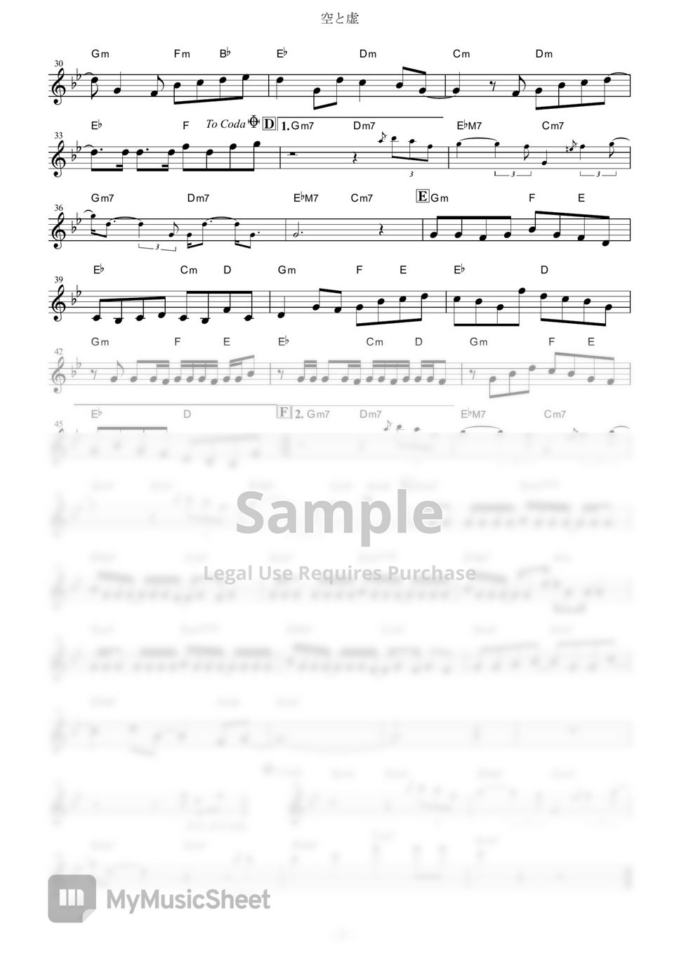 sasanomaly Sora to Utsuro (The Case Study of Vanitas / in Bb) 曲谱 by