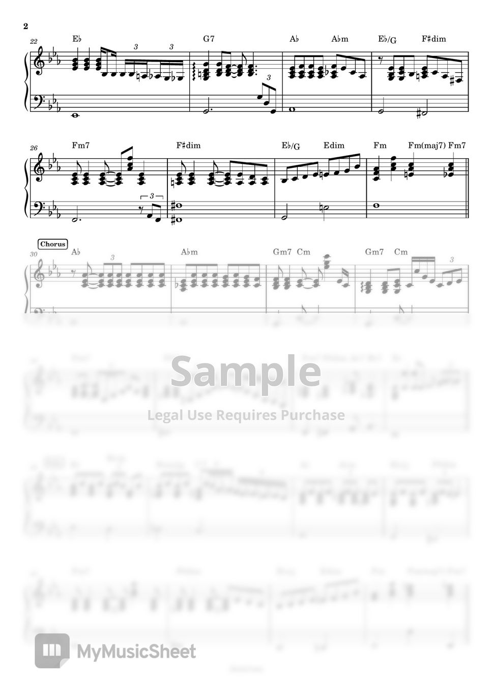 Queen My Melancholy Blues (Piano Sheets by Anacrusa