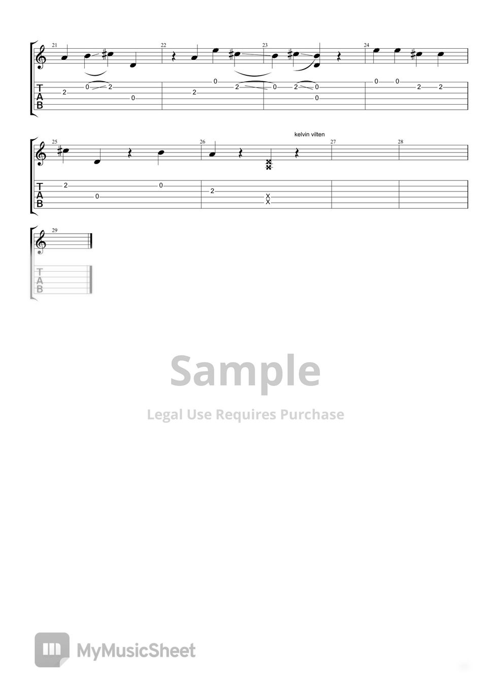 Powfu ft. beabadoobee Death bed (coffee for your head) TAB by Kelvin