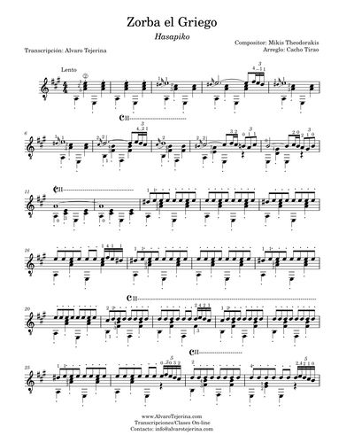 Zorba the greek guitar sheet music new arrivals