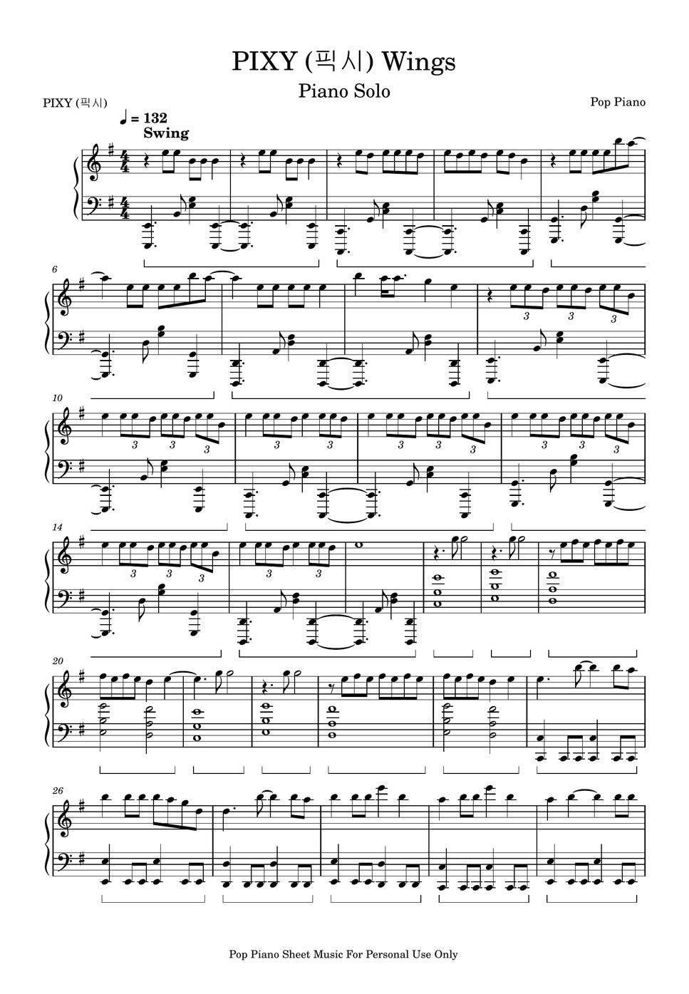 PIXY (픽시) Wings Sheet by Pop Piano