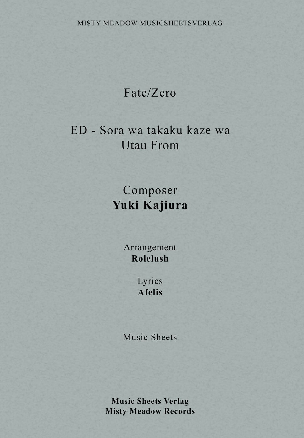 Luna Haruna - Sora wa takaku kaze wa Utau (vocal, piano, cello, violins.) by Rolelush