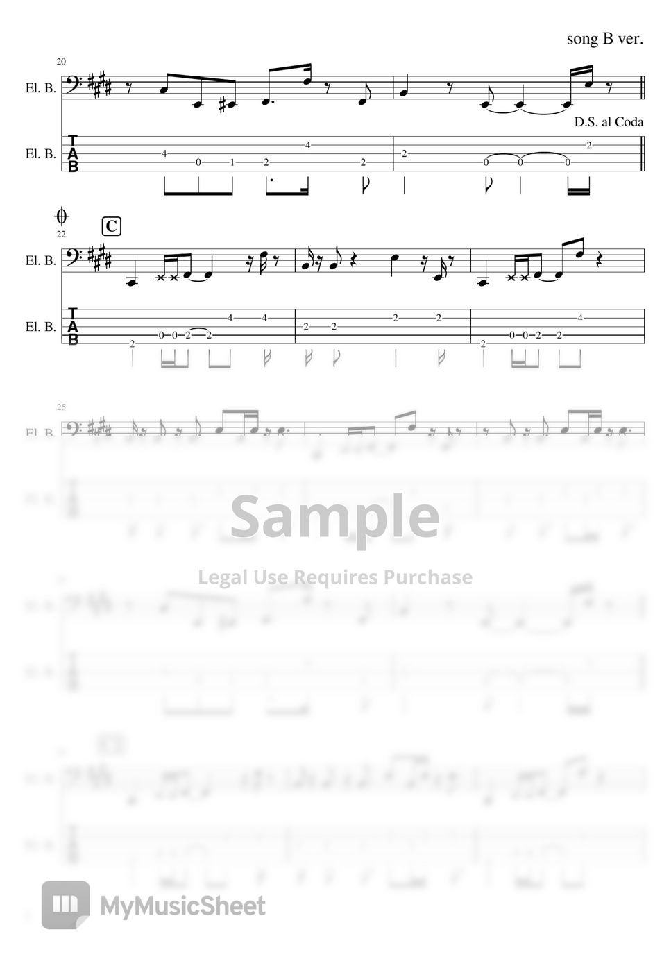 Bts 방탄소년단 Dynamite Bass Copy Sheet Tab By Songb